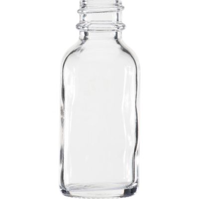 1oz. 30Ml Clear Liquid Syrup Glass Packaging Boston Bottle Customized Sticker 