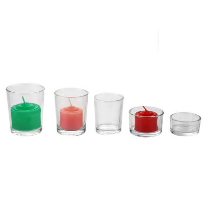 Wholesale round clear glass candle jar, candle jar for candle making 
