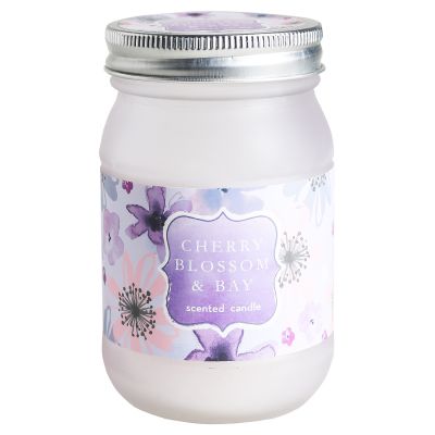 Unique Design Large Colorful Frosted Mason Candle Glass Jar with Screw Cap