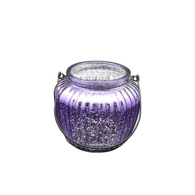 Wholesale hanging candle holder glass jar for home decoration 