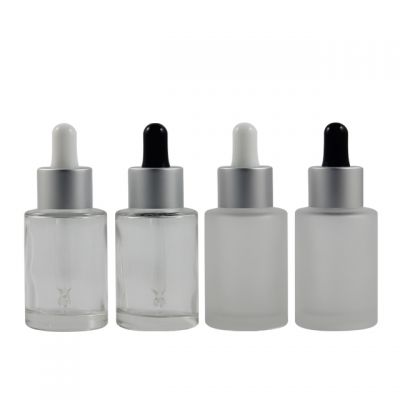  In stock mini sample vials 15ml clear/frosted glass essential oil dropper bottle