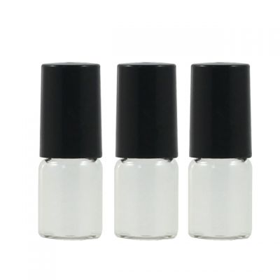 Fast shipping factory supply 3ml black screw cap essential oil roller bottle