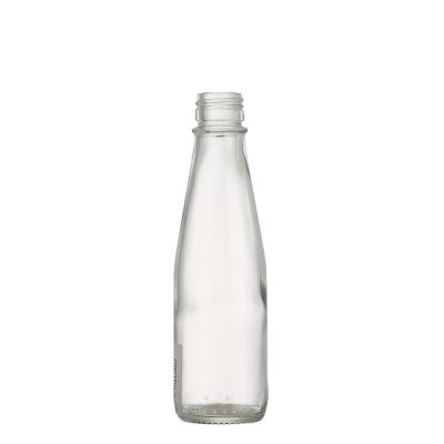 wholesale clear 200ml beverage juice glass bottles with screw lid for sale 