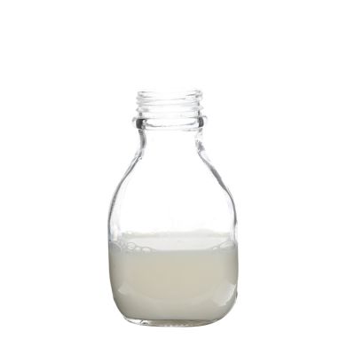 500ml empty glass milk bottle drinking bottle with Plastic lids