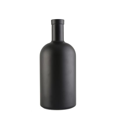 ound black frosted wine glass bottle vodka bottle spirits alcohol glass bottle