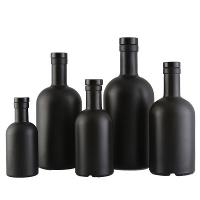 50ml 100ml 200ml 375ml 500ml 700ml 750ml 1000ml Black oslo vodka spirit wine glass bottle for liquor
