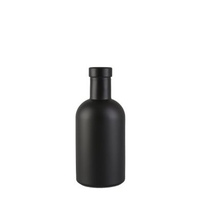 Black vodka glass bottle 100ml botellas de vidrio licor Empty Clear Liquor glass bottles 