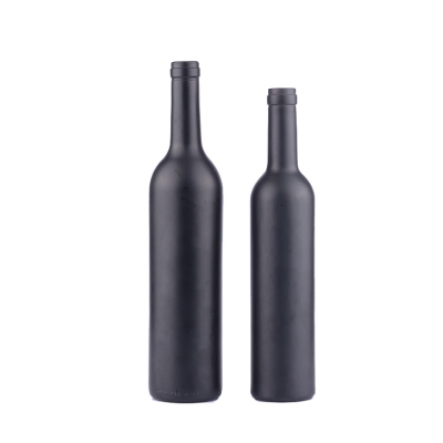 wholesale FDA certificated black 500ml 750ml empty bordeaux shape glass red wine bottle 