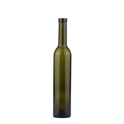 Manufacturer custom sticker logo 500 ml empty green wine bottle glass for sale 