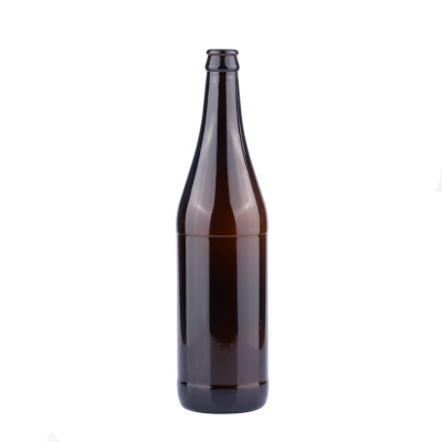 Factory outlet various sizes crown empty brown color 600ml beer glass bottle for sale 