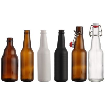 Manufacturer Wholesale Custom Made Amber Clear Green Blue Empty Beer Glass Bottle