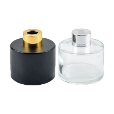 Classical 100ml clear matte black diffuser bottle glass with sticks 