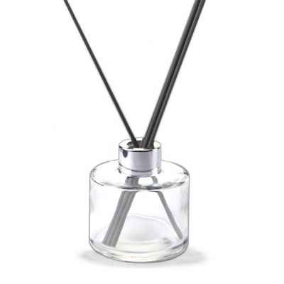 Stock 150ml round reed diffuser glass bottle with Rattan Reeds 