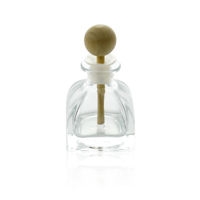 Air freshener Use 50ML Yurt shape Essential oil Diffuser bottle with wood ball stick 