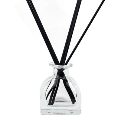 Hot Sale 50ml Tent Shape Clear Reed Glass Diffuser Bottle with sticks 