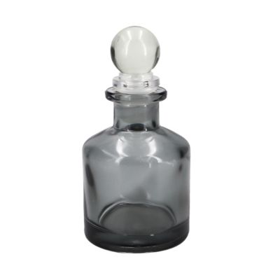 New Style 150ml Round Room Diffuser Fragrance Glass Bottle With Glass Cap