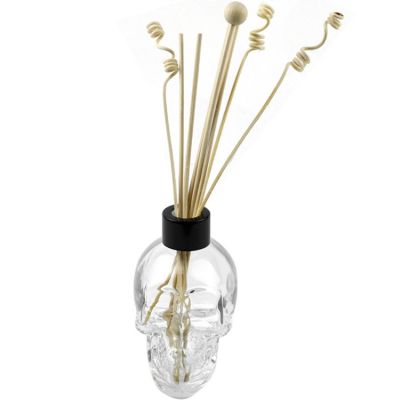 Skull Shape 170ml Aromatherapy Essential Oil Diffuser Glass Bottle For Personal Care 