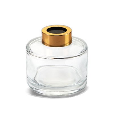150ml reed diffuser round glass bottle with gold cap 
