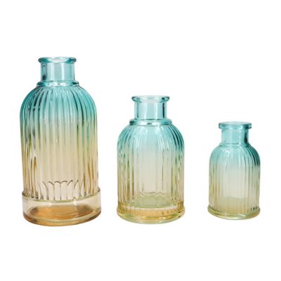 Home Air Freshener Bottles Crystal 40ml 100ml 200ml Vertical Strips Reed Diffuser Glass Bottle for Sale 