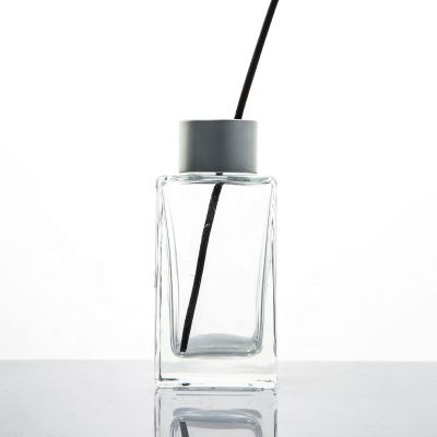 Botella de vidrio Aroma Cheap Square Home Fragrance Reed Diffuser Empty Glass Bottle 