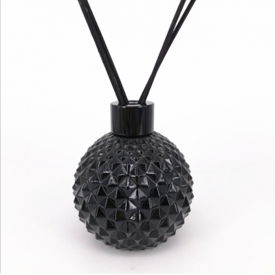 Unique French Frosted Art Creative Black Attar 200ML Reed Diffuser Bottle Glass 
