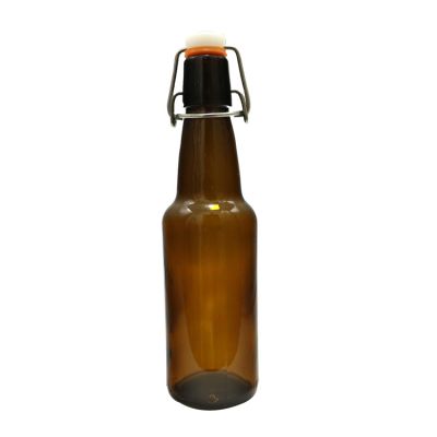 Customer's Logo high-end 330ml Swing top amber Beer bottles 