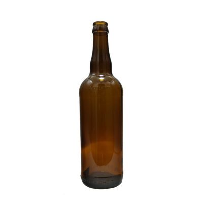 amber color 650ml crown glass beer bottle