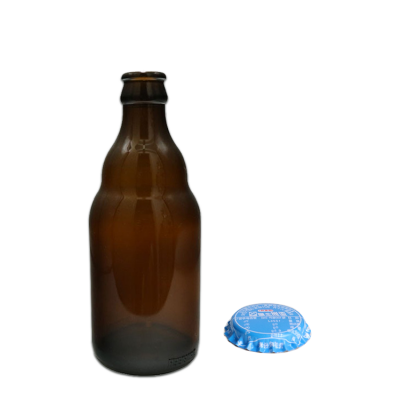 wholesale new design Stubby 330ml amber/brown glass beer bottle 12oz crown top beer bottle 