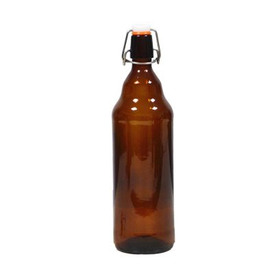 1000ml swing top amber color beer bottle