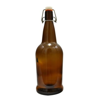wholesale swing top amber color 1000ml glass beer bottles