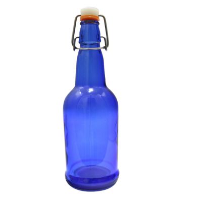 Customized Novelty 500ml Light Blue Glass Bottles 