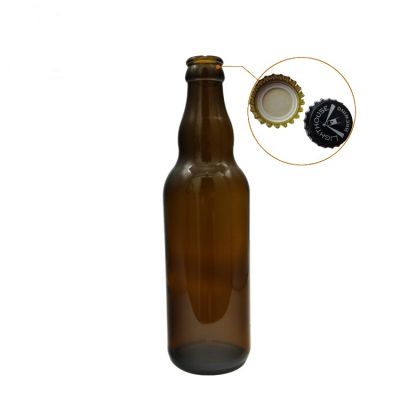 High end high quality 350ml amber glass beer bottle 