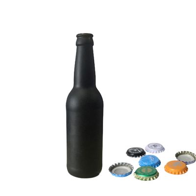Spray Black 330ml glass beer bottle 
