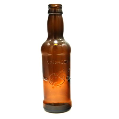 Factory Wholesale Round Brown Color Beer Glass Bottle 