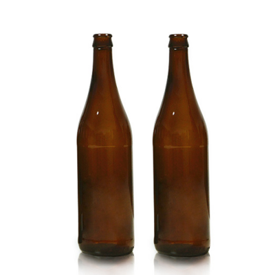 640ml amber regular wholesale practical empty crown top beer glass bottle 