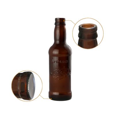 cheap price amber 250ml beer glass bottle with screw cap 