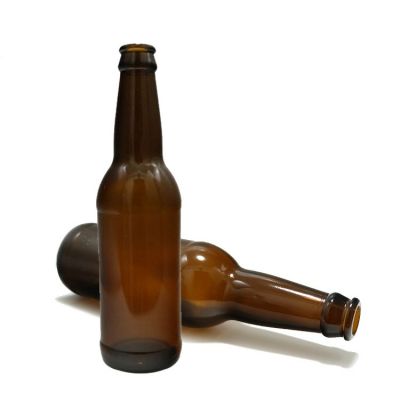 Workable regular practical stocked wholesale beauty 330ml crown top amber glass beer bottle 