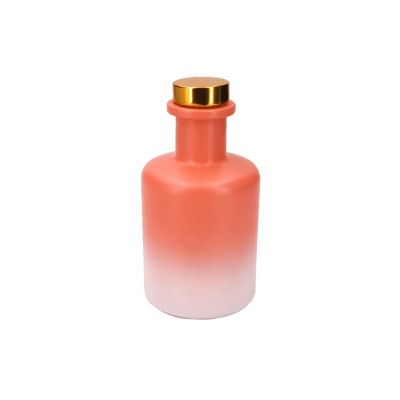 New 200ml Orange Empty Reed Diffuser Air Freshener Aromatherapy Oils Glass Bottles With Fiber Sticks 