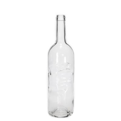 Factory Custom 750ML Glass Whiskey Bottle Long Neck Wine Bottle With Cap