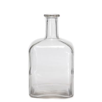 Manufacturer Custom Glass Bottle 1800ML Brandy Bottle Square Wine Bottle 