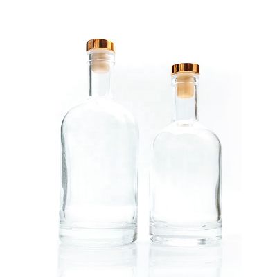 Factory price cheap Clear long neck whisky vodka glass wine glass bottle for various sizes 