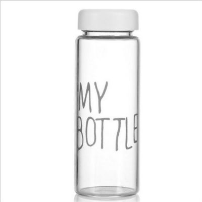 Best Quality Reusable Diamond Glass Water Bottle With Silicone Lid 