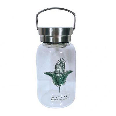 High Quality Glass Fashionable Slim Glass Water Bottle 550ml 