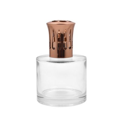 luxurious decoration cap diffuser glass bottle reed with screw neck 