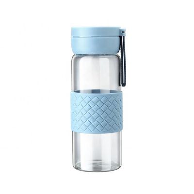 Transparent color high borosil material heat resistant water glass cup water bottle