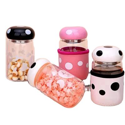 Wholesale Creative Mushroom Cute Mini Custom Small Gift Flower Tea Glass Water Cup for children 