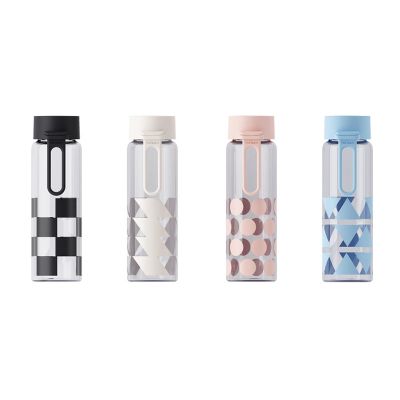 Wholesale Custom high borosilicate glass water bottle portable with male and female students boutique water bottle 