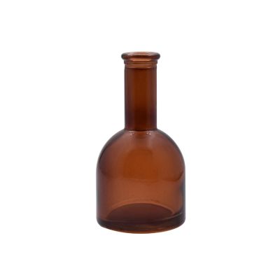 retro home fragrance bottle container amber glass diffuser bottle with cork 