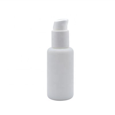 china wholesale 50ml opal glass lotion bottle with pump 