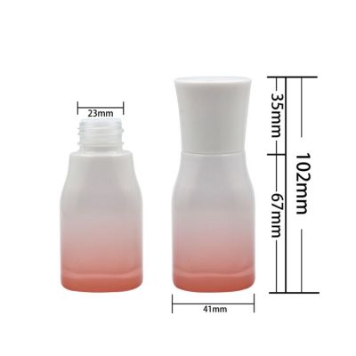 40ml 50ml 80ml 100ml 120ml 150ml 200ml Gradient color spray glass lotion pump bottle